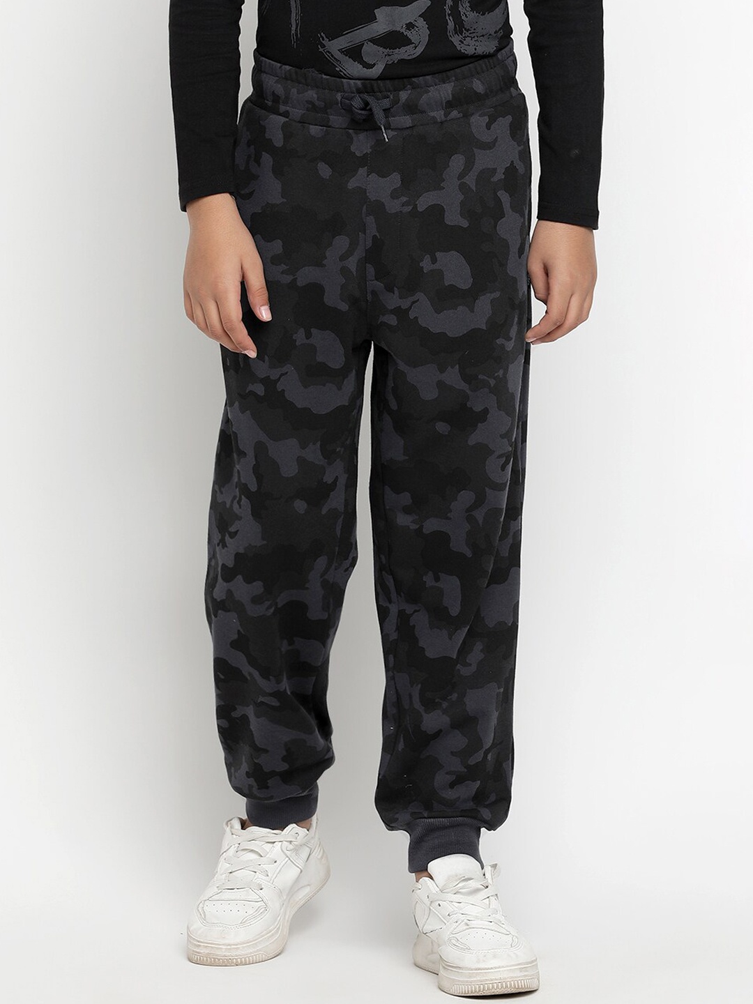 

Lil Tomatoes Boys Camouflage Printed Mid-Rise Joggers, Charcoal