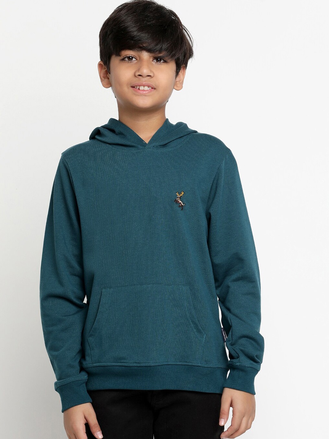 

Lil Tomatoes Boys Hooded Terry Pullover, Teal