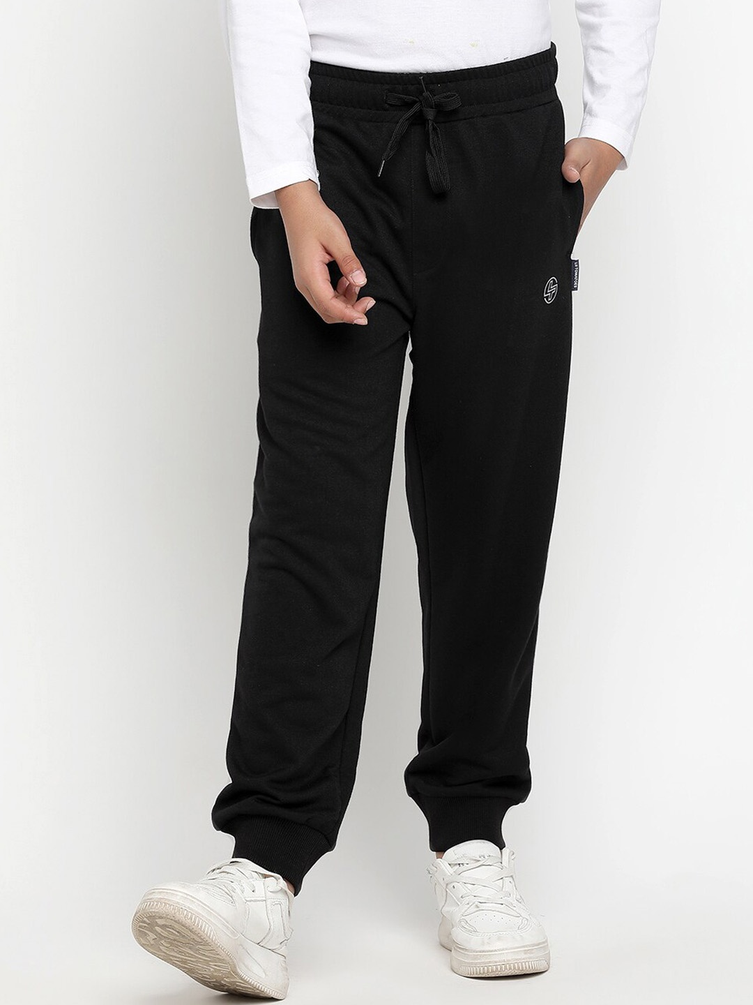 

Lil Tomatoes Boys Mid-Rise Light Weight Casual Joggers, Black