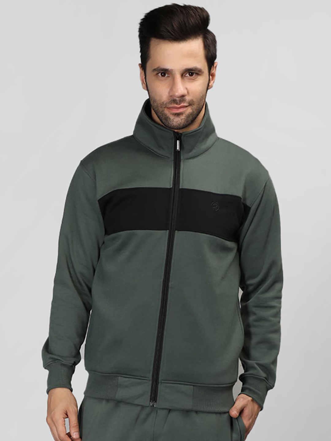 

CHKOKKO Lightweight Fleece Bomber Jacket, Green