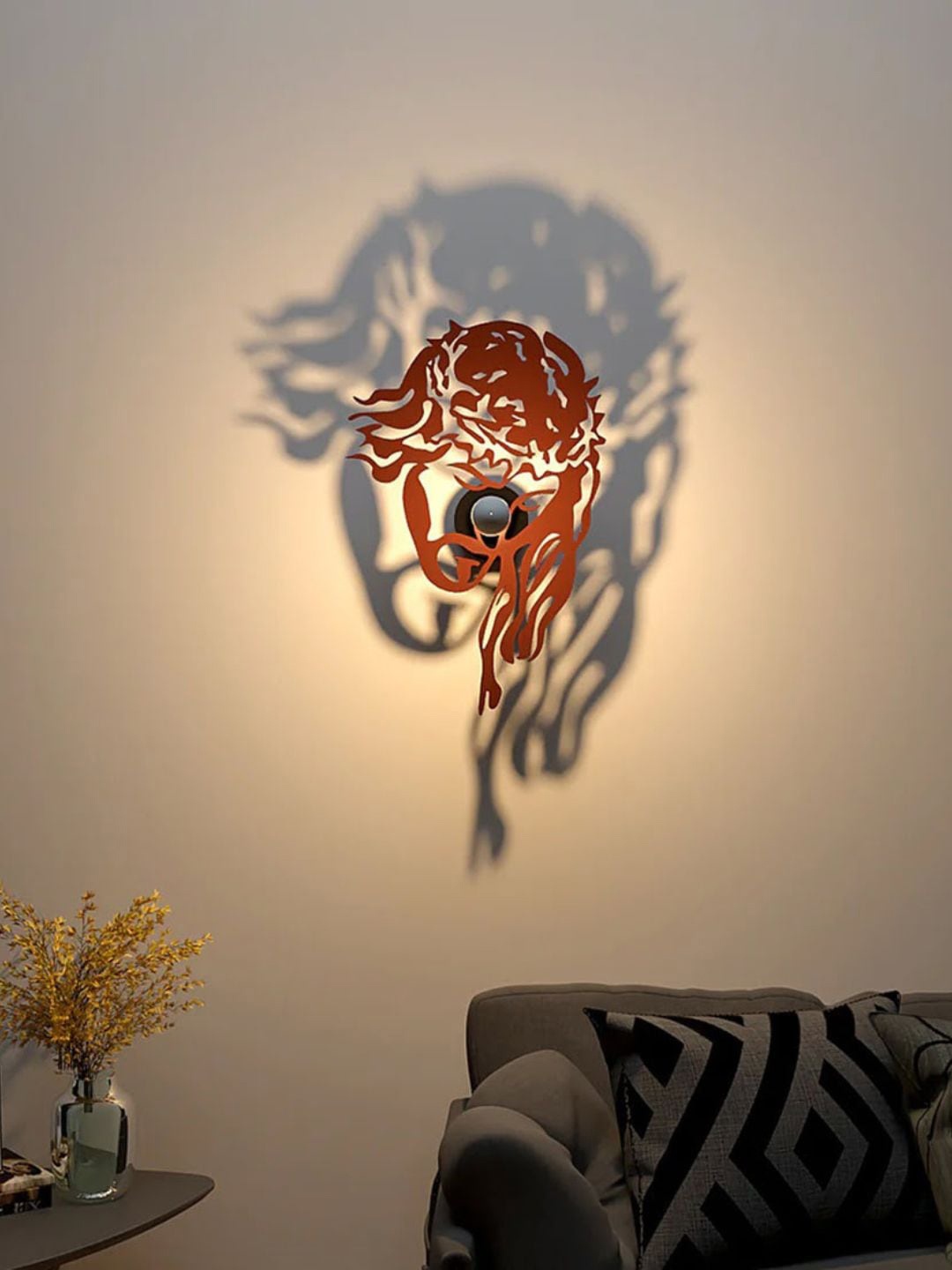 

DecorTwist Brown Jesus Christ Design Shadow Lamp