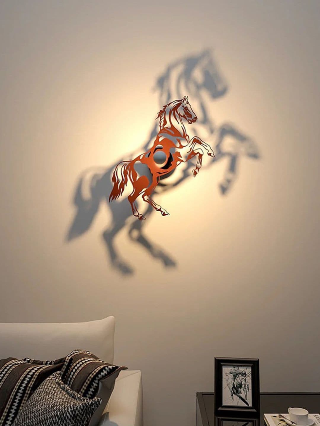 

DecorTwist Brown Horse Shadow Lamp