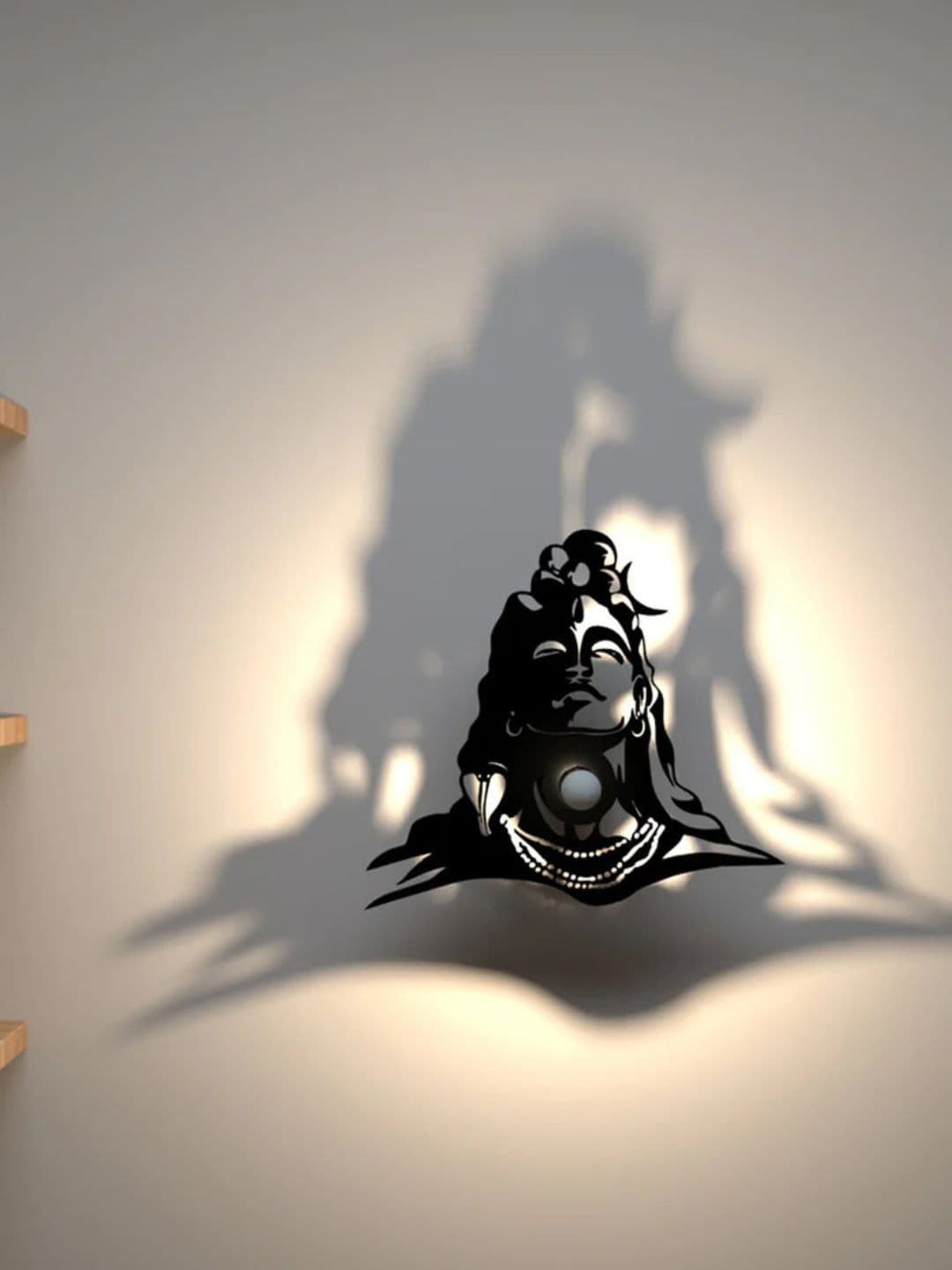 

DecorTwist Black Lord Shiva Adiyogi Shadow Lamp