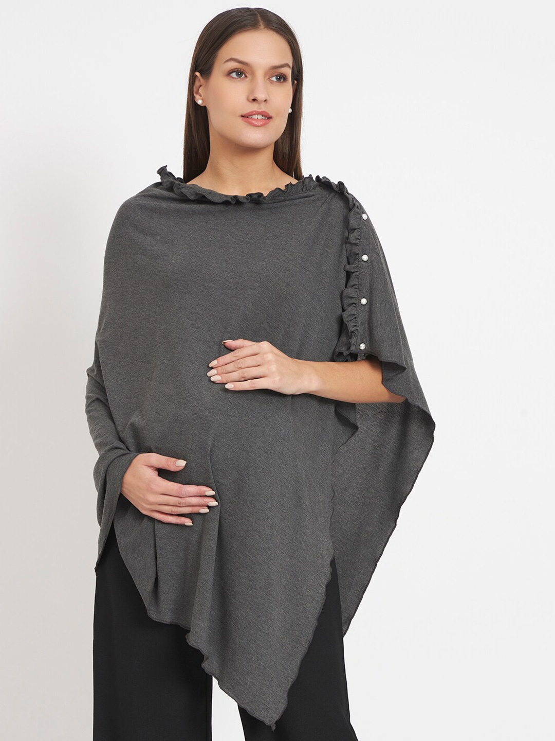 

Aujjessa Maternity Feeding Shrug, Grey