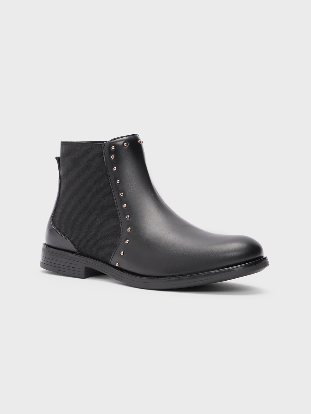 

20Dresses Women Black Studded Mid-Top Chelsea Boots