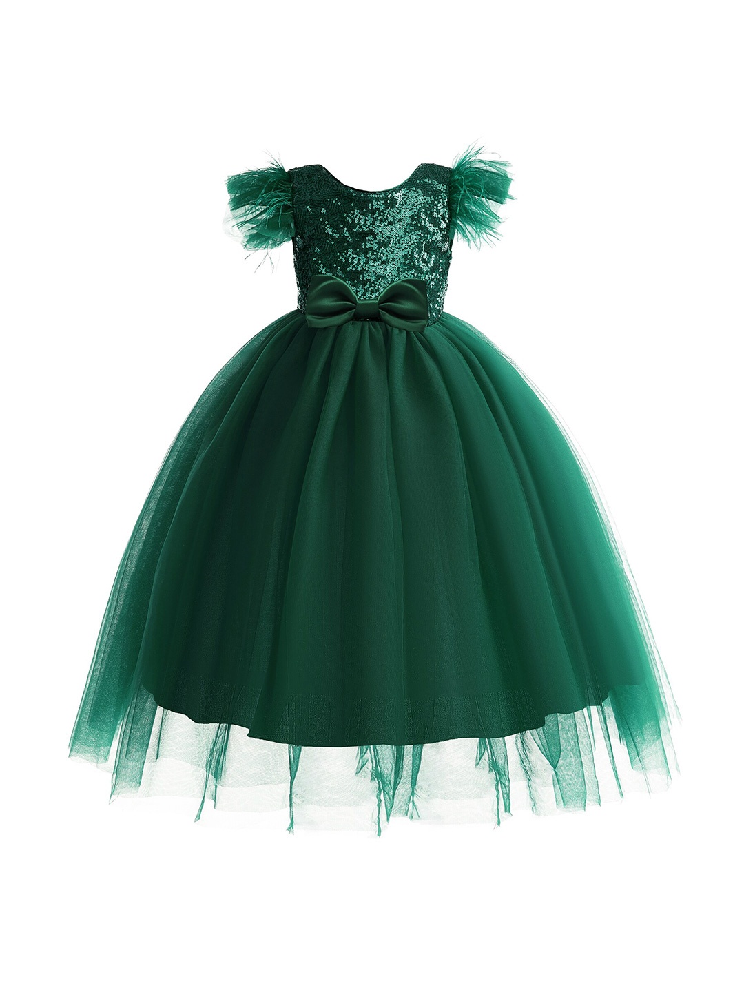 

StyleCast Green Embellished Sleeveless Bow Detail Balloon Maxi Dress