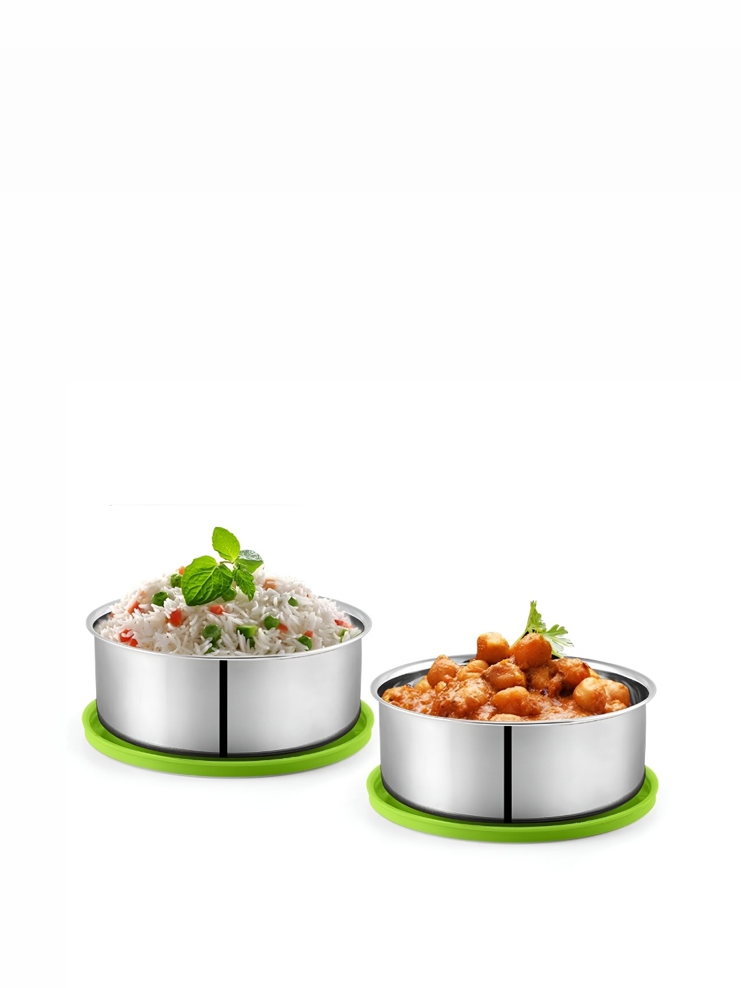 

DREAM HOME Green 2 Pieces Metal Lunch Box