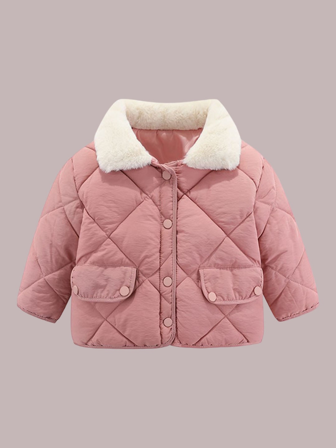 

StyleCast Girls Pink Spread Collar Insulator Padded Jacket