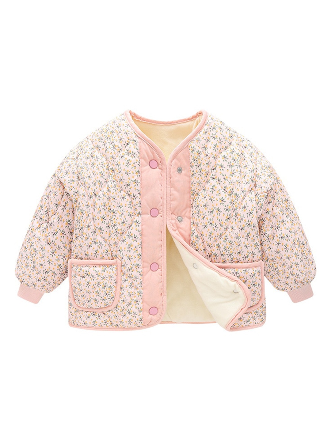 

StyleCast Girls Pink Floral Printed Insulator Padded Jacket