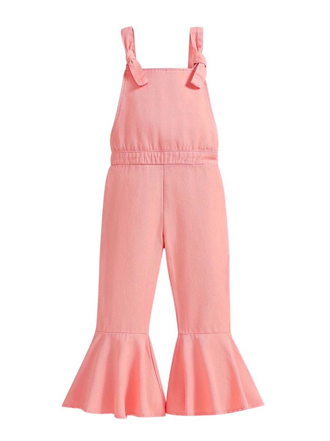 

StyleCast Girls Pink Shoulder Straps Cotton Basic Jumpsuit