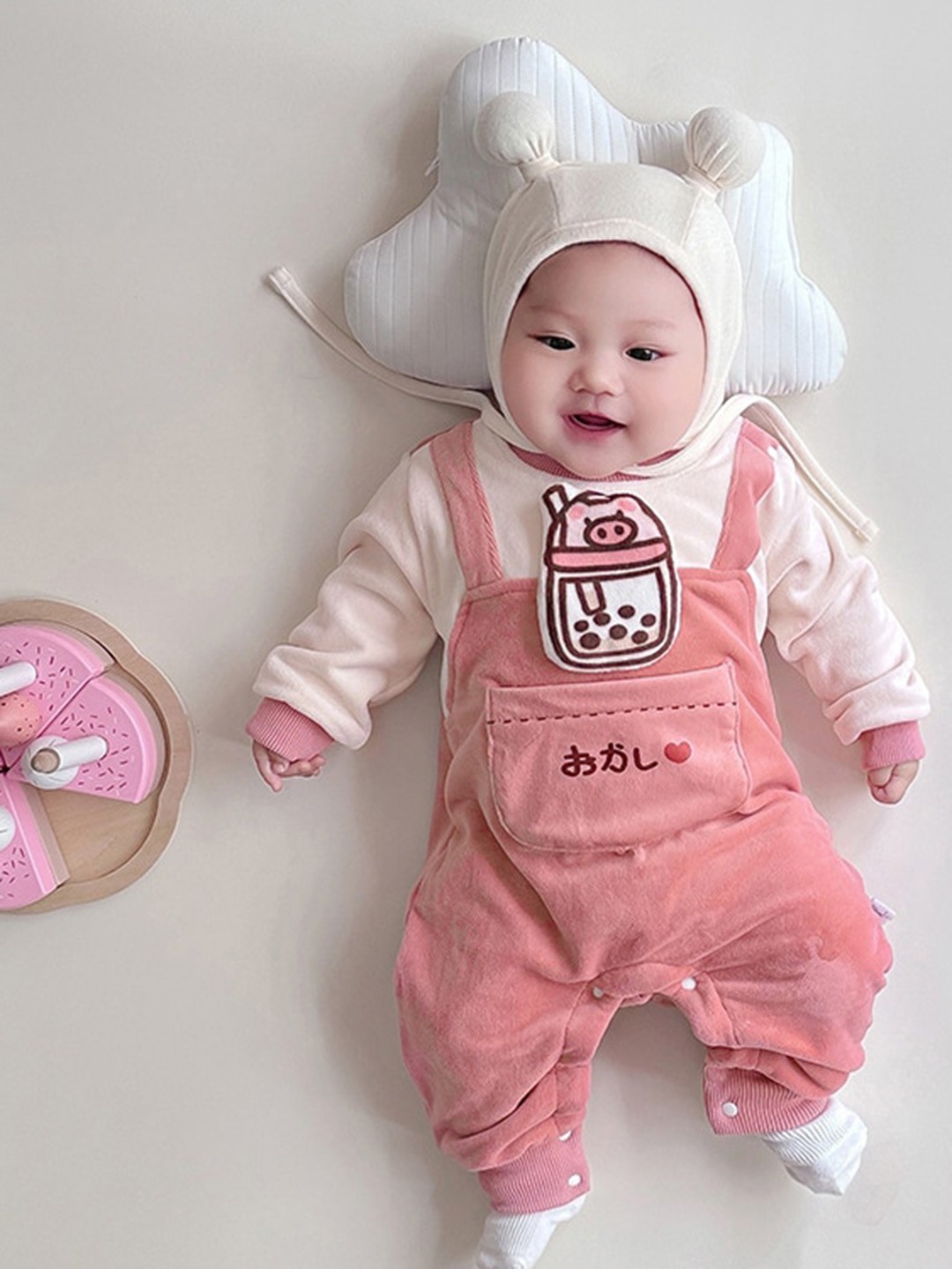 

StyleCast Infant Girls Pink Printed Rompers