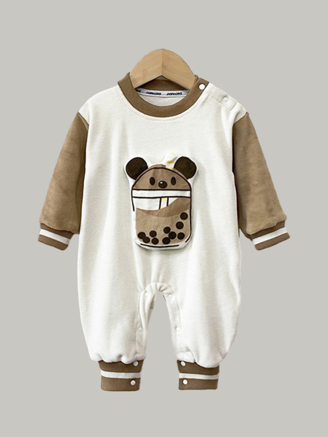 

StyleCast Infants Boys Printed Rompers, Brown