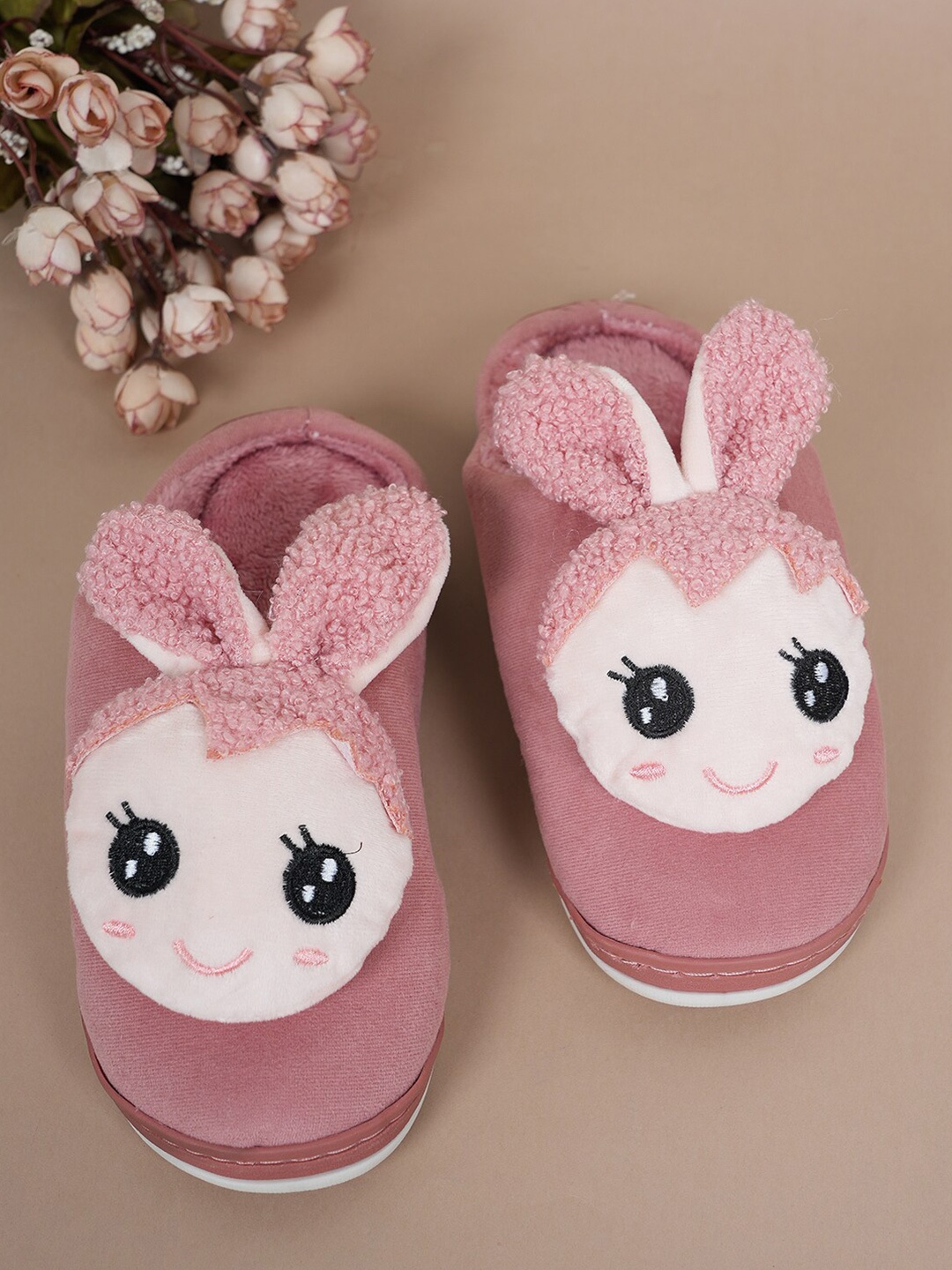 

Walkfree Women Self Design Room Slippers, Peach