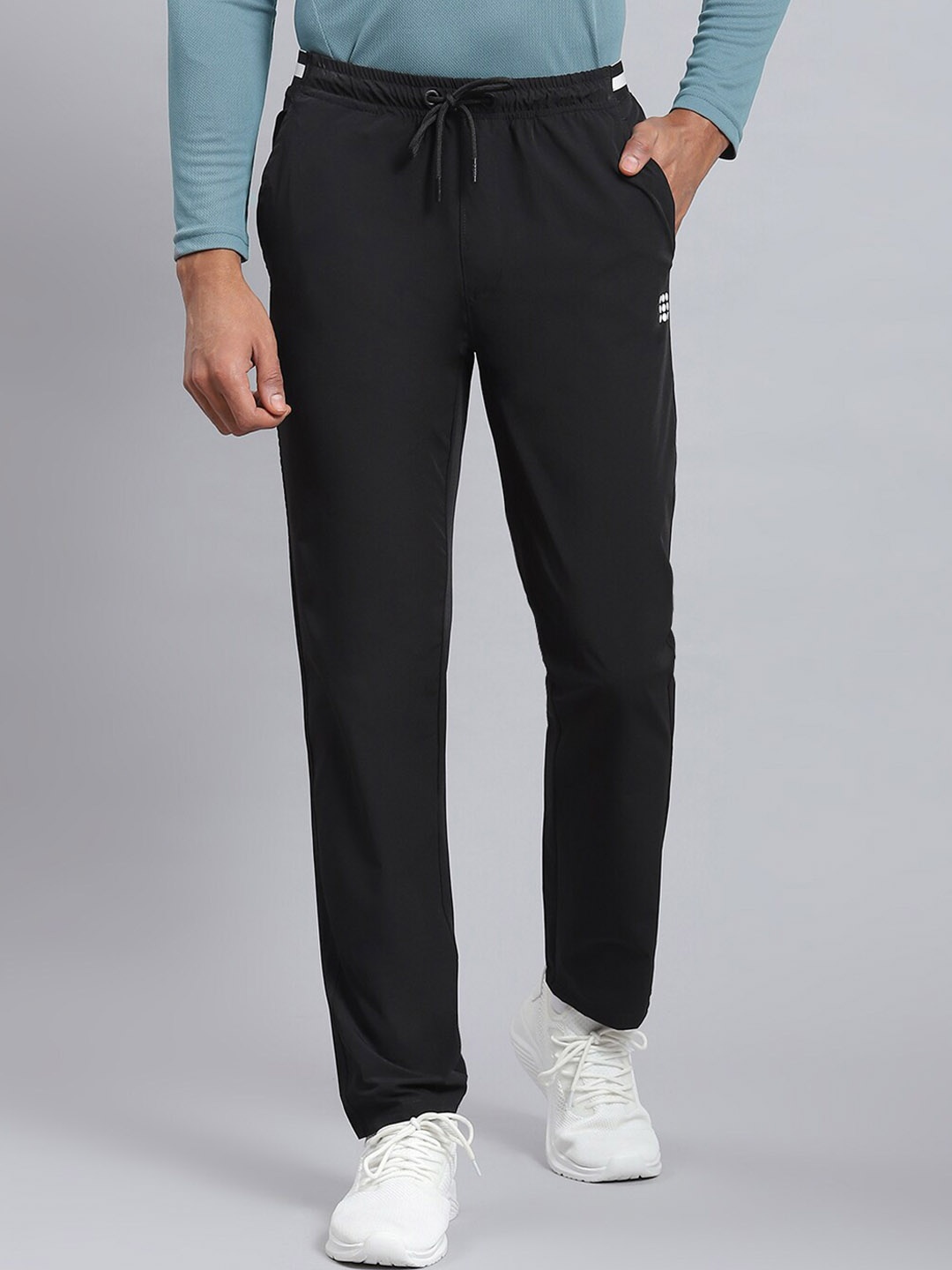

rock.it Men Mid-Rise Track Pants, Black