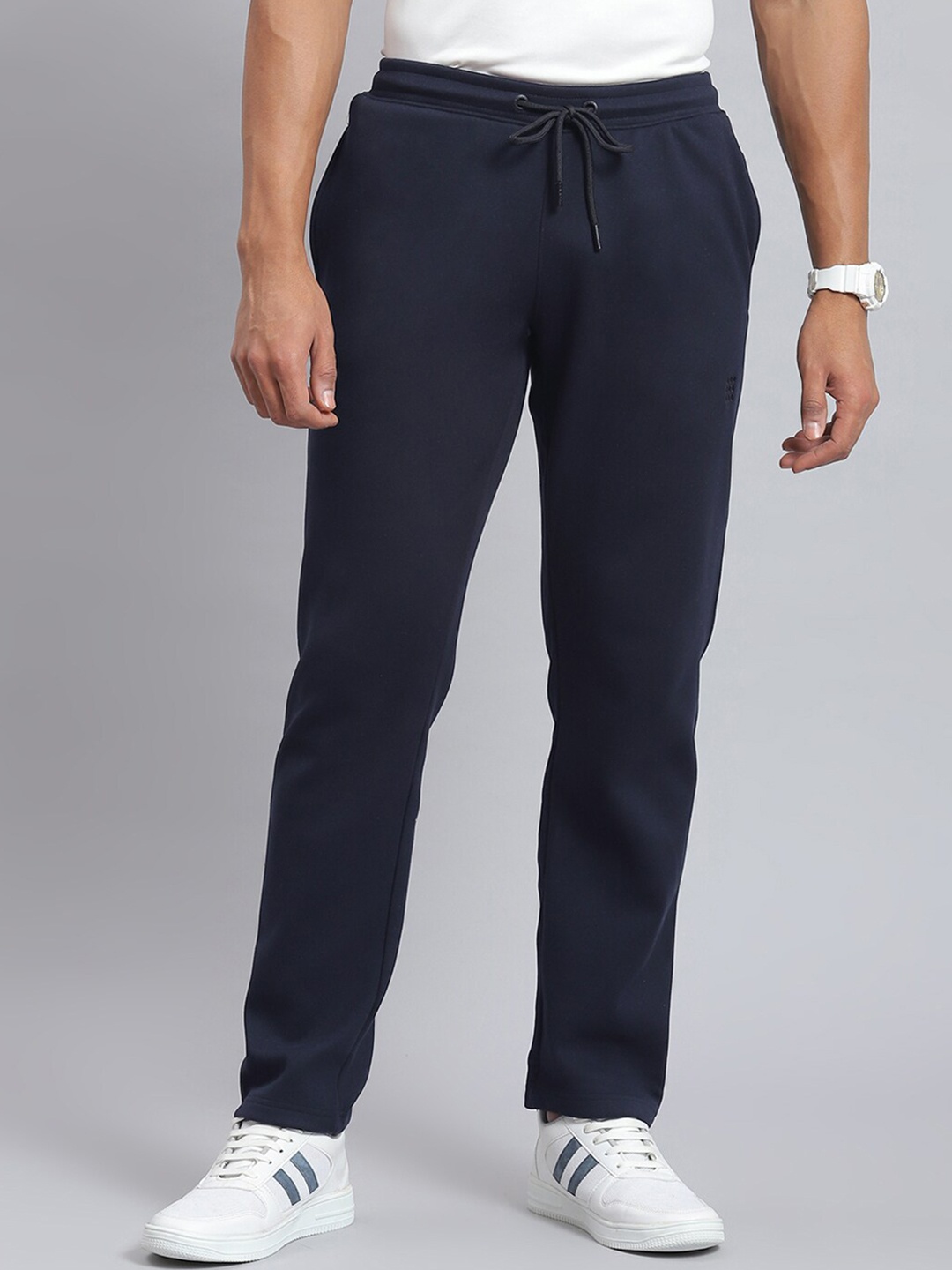 

rock.it Men Mid-Rise Track Pants, Navy blue