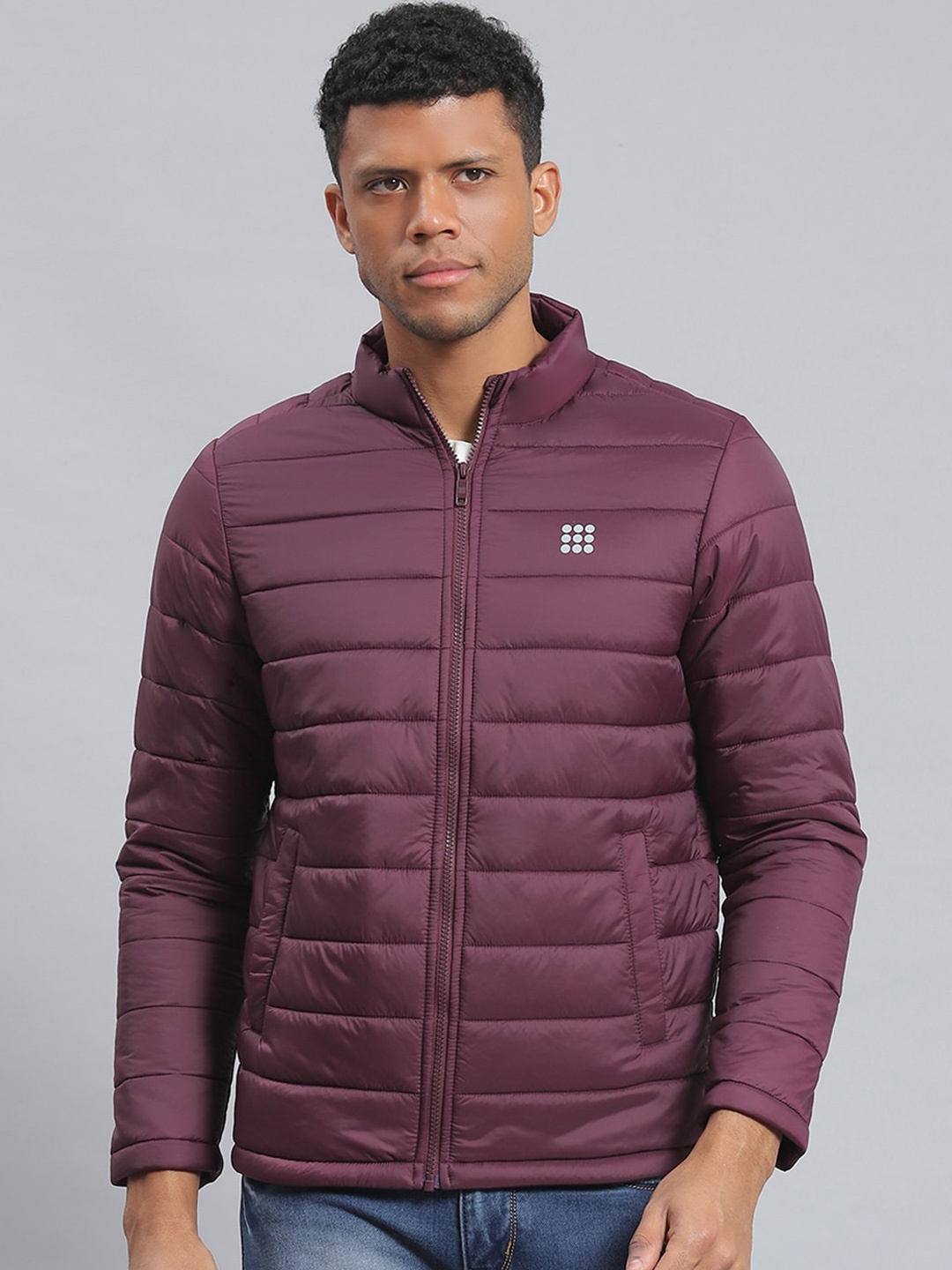 

rock.it Mock Collar Lightweight Puffer Jacket, Maroon