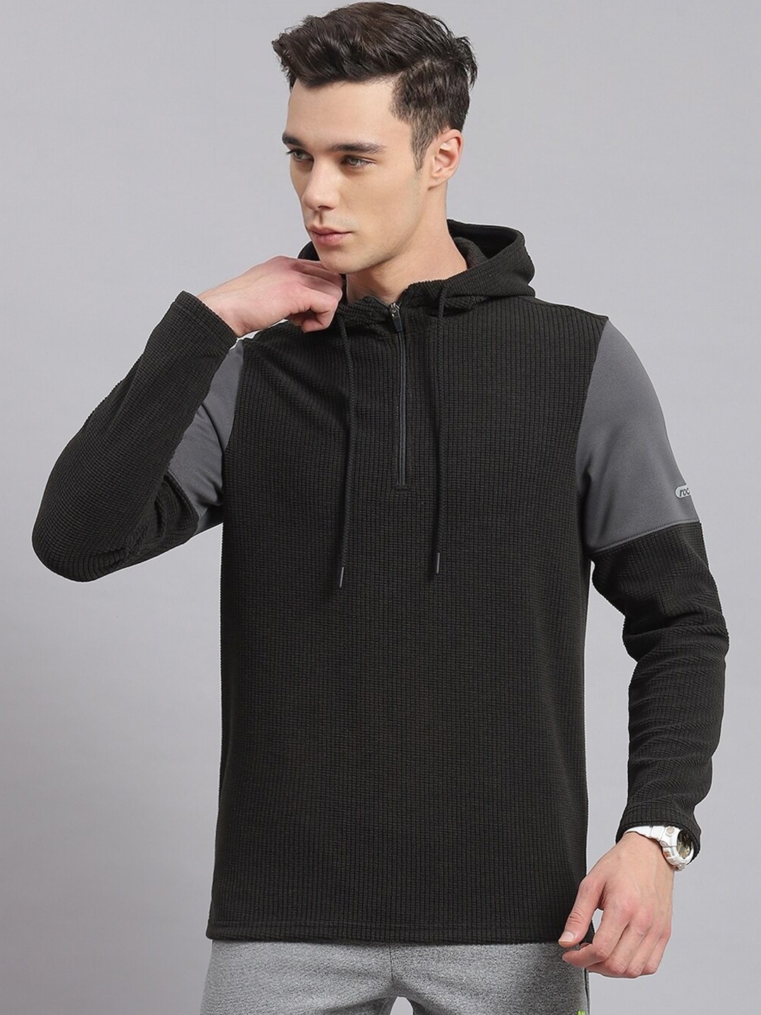 

rock.it Hooded Long Sleeves Pullover Sweatshirt, Charcoal