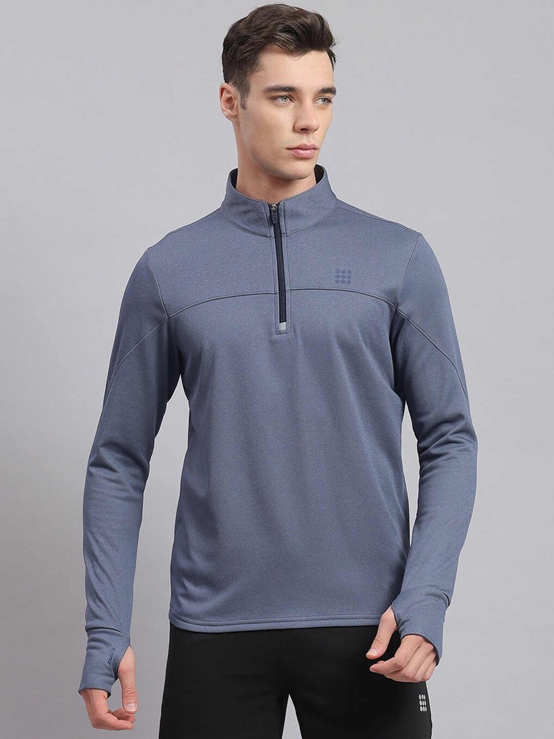 

rock.it Mock Collar Pullover Sweatshirt, Grey