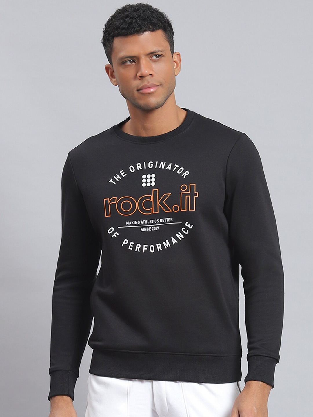 

rock.it Typography Printed Sweatshirt, Black