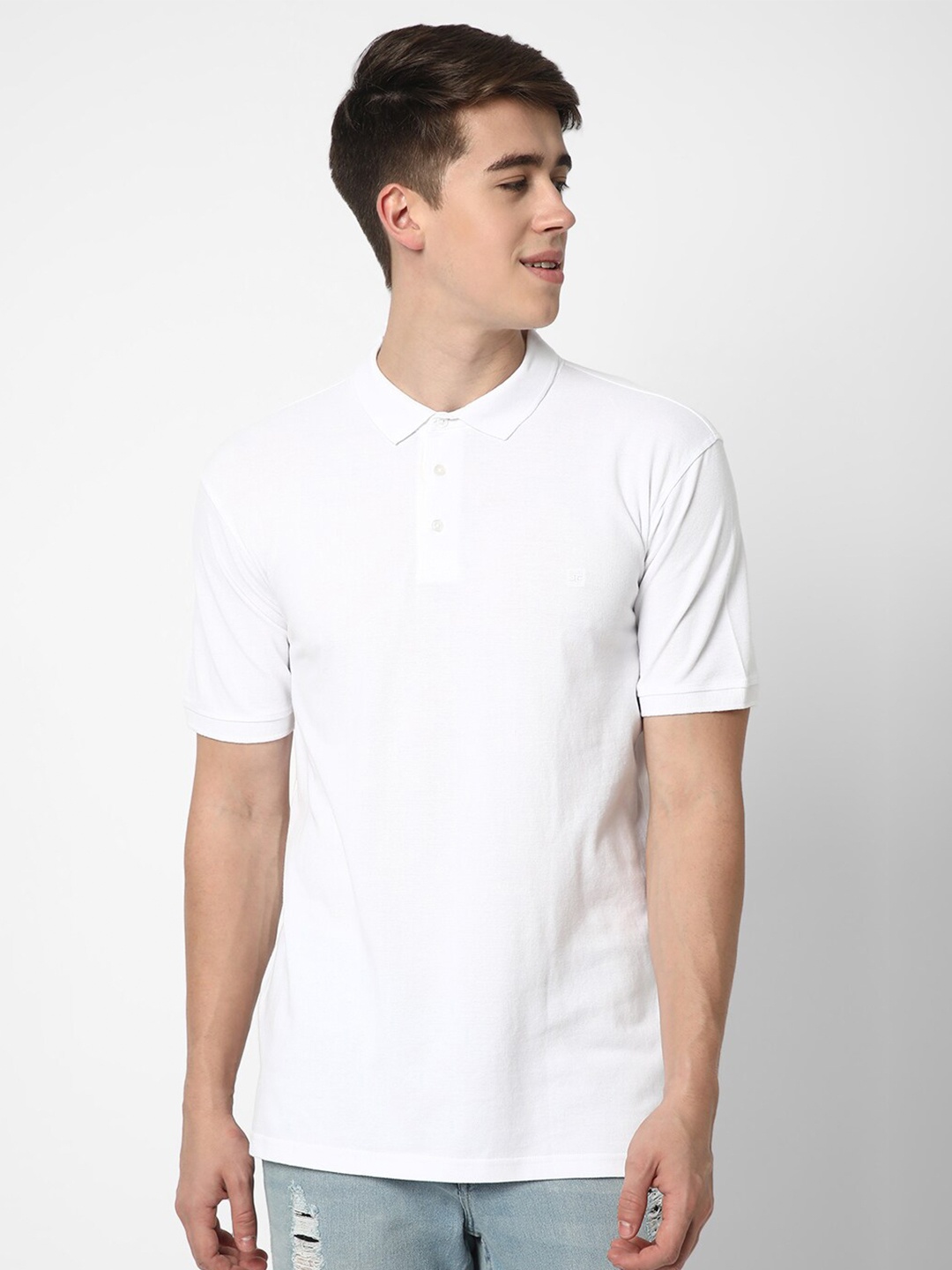 

Cotstyle Polo Collar Cotton T-shirt, White