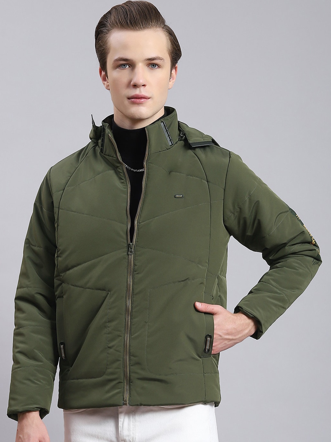 

Monte Carlo Hooded Lightweight Padded Jacket, Olive