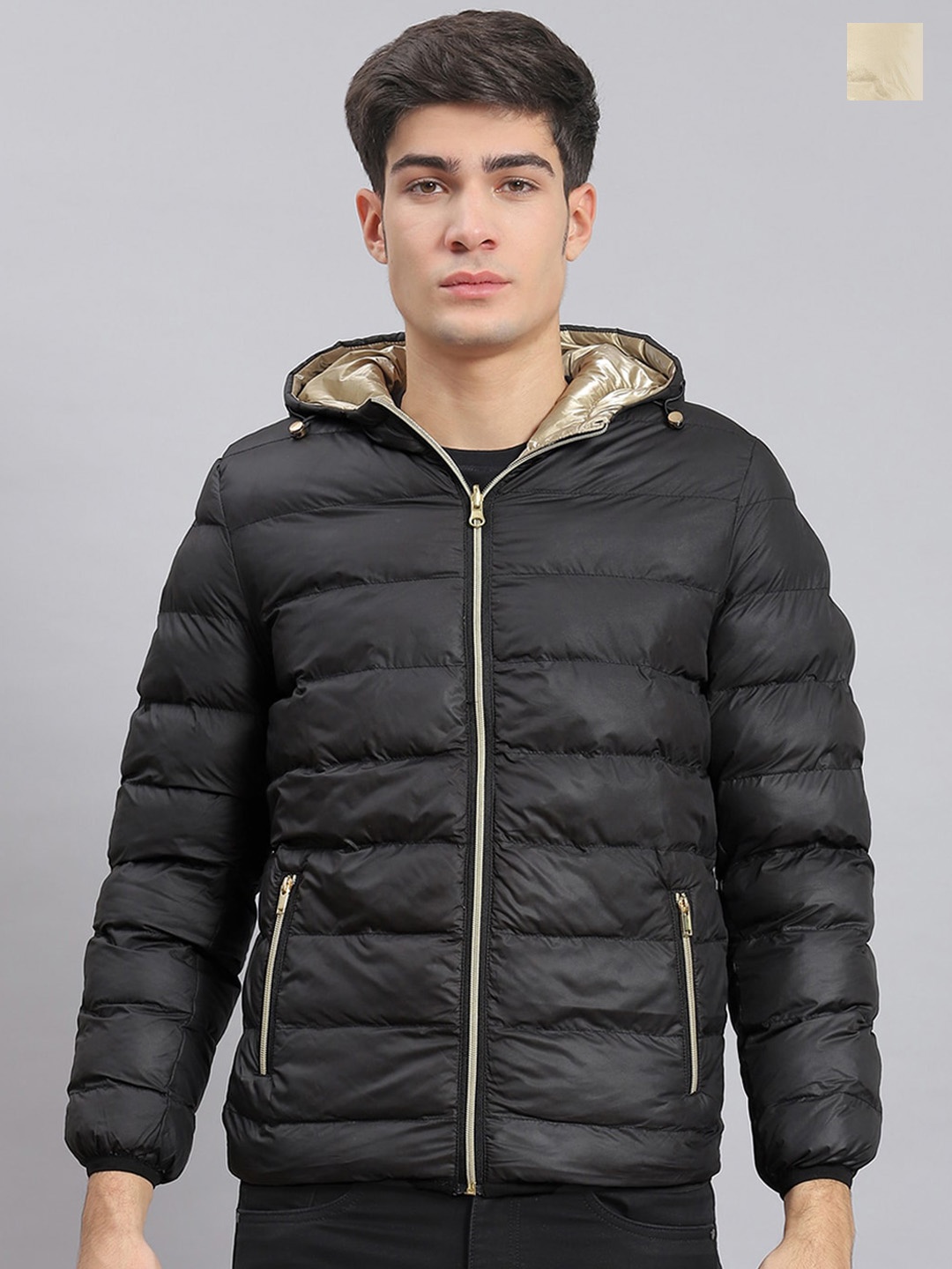 

Monte Carlo Hooded Reversible Puffer Jacket, Black