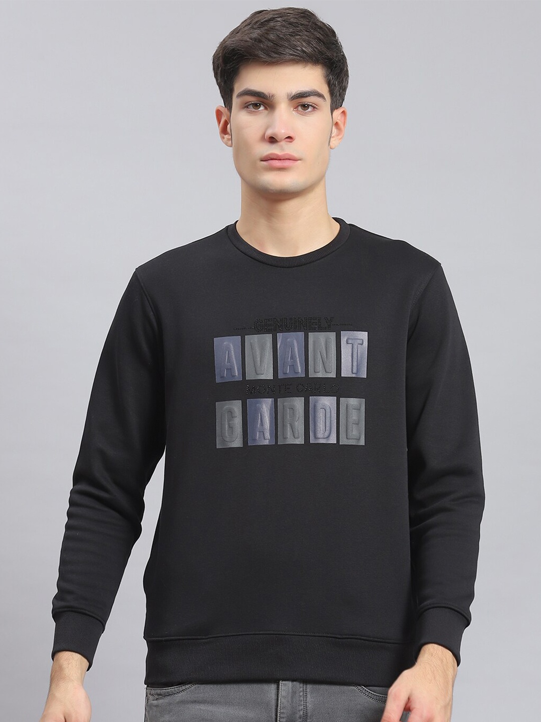 

Monte Carlo Typography Printed Pullover Sweatshirt, Black