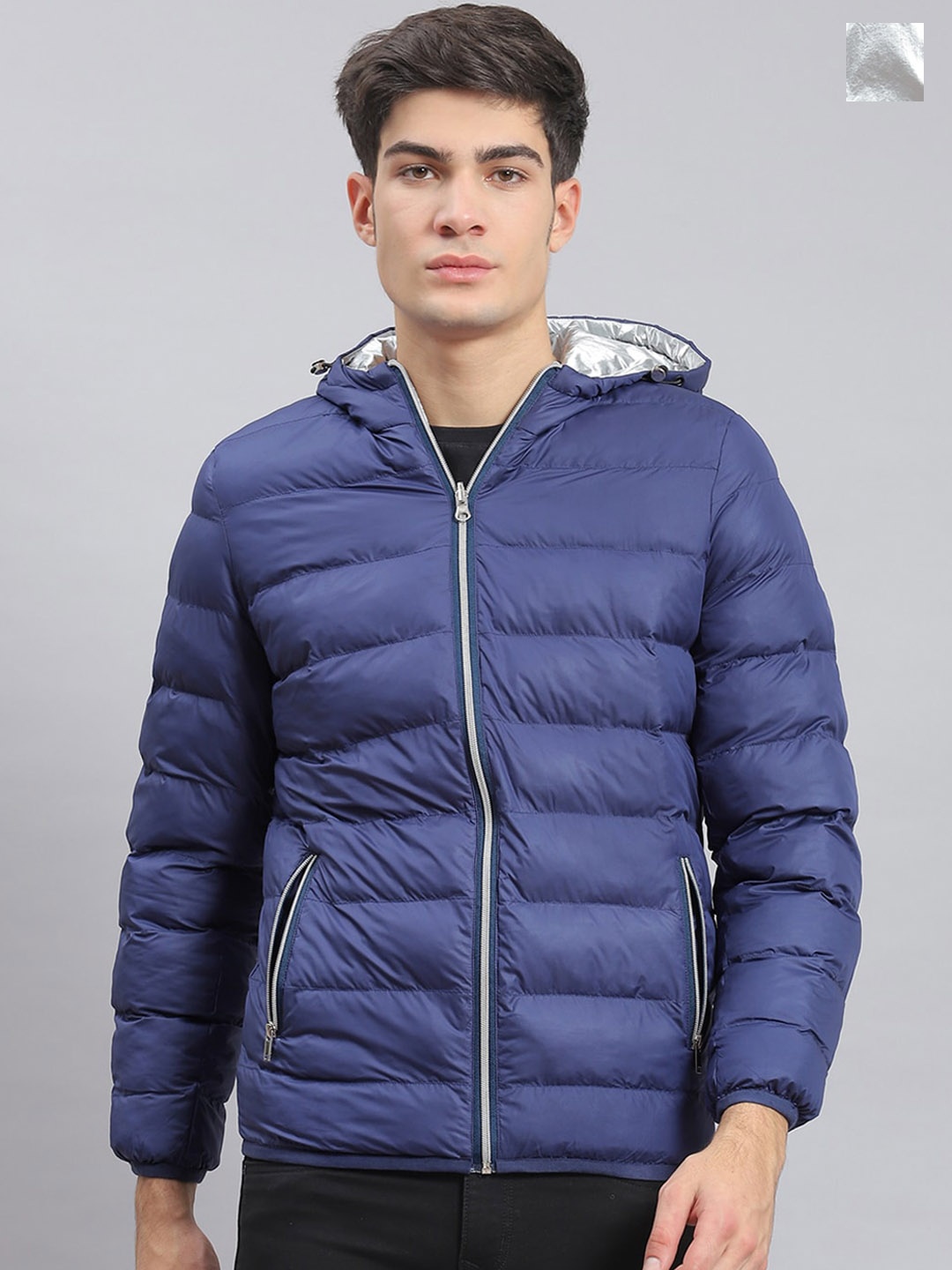

Monte Carlo Hooded Lightweight Reversible Padded Jacket, Blue