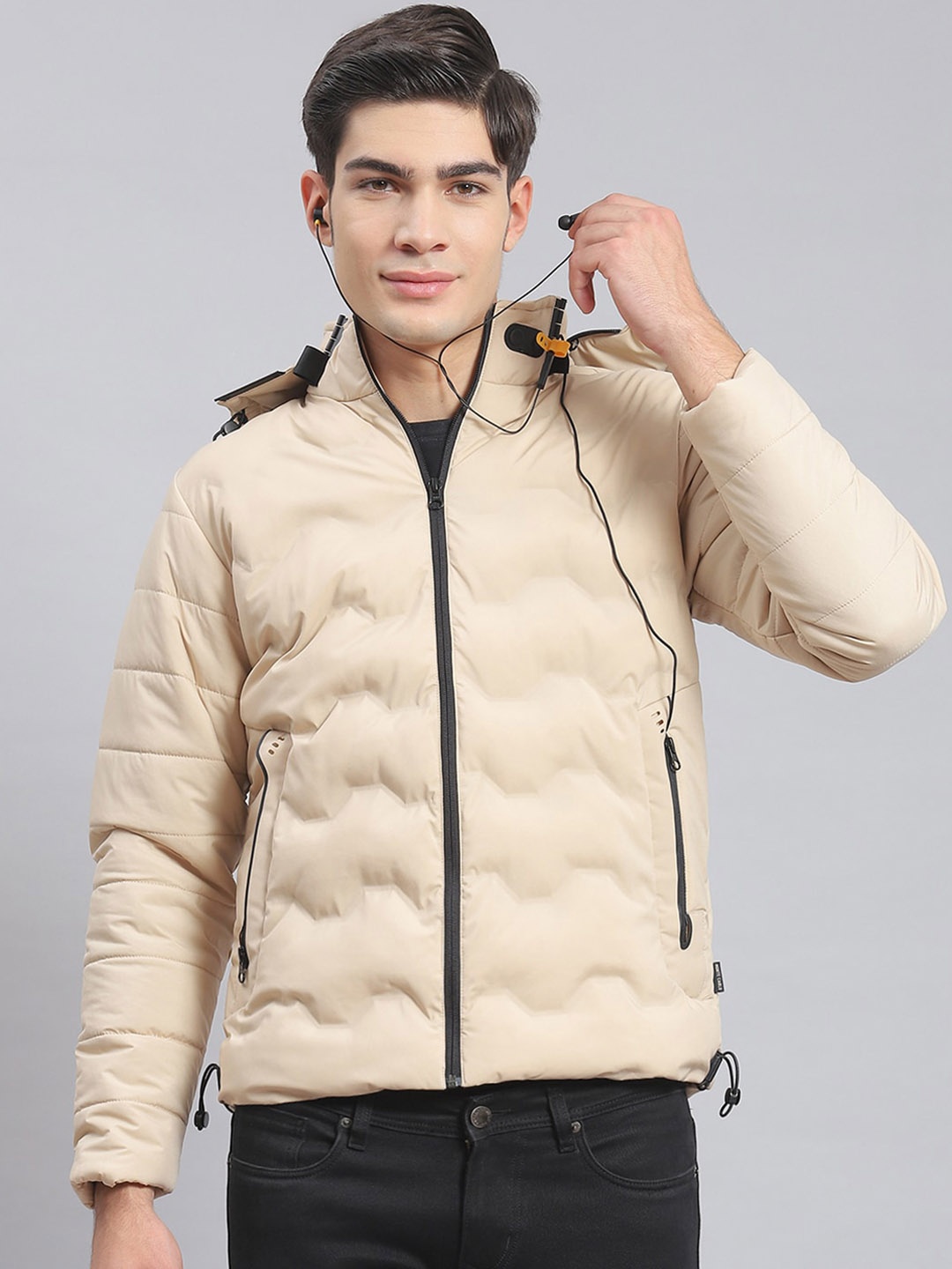 

Monte Carlo Hooded Lightweight Padded Jacket, Beige