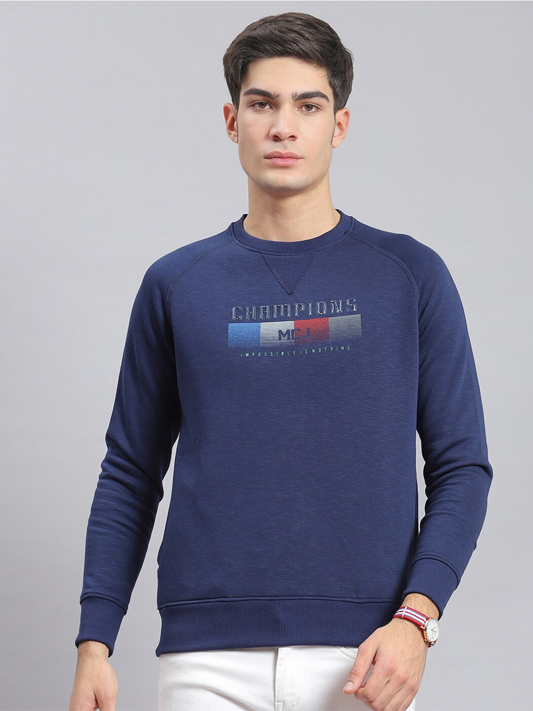 

Monte Carlo Typography Printed Sweatshirt, Navy blue