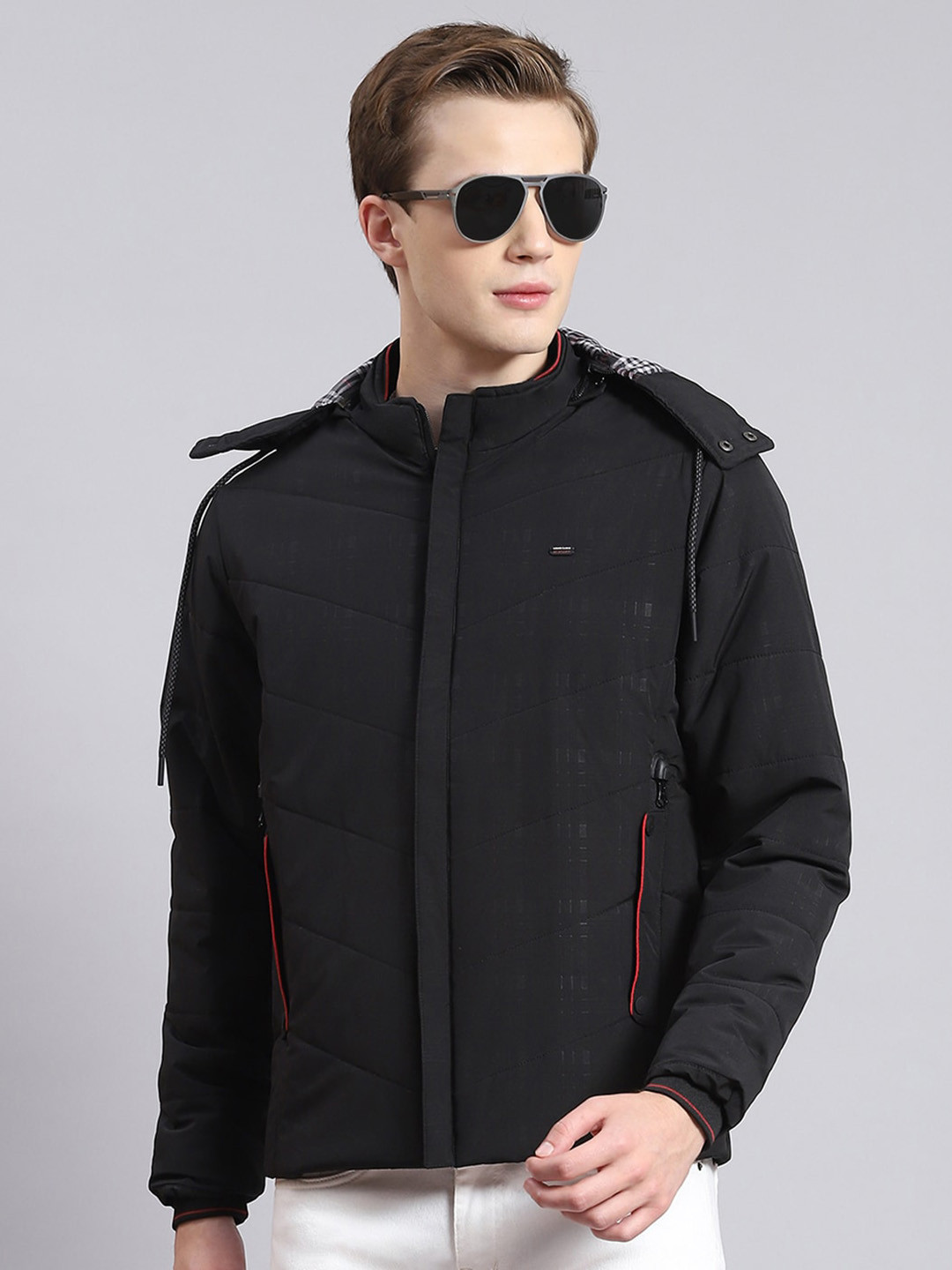 

Monte Carlo Lightweight Hooded Open Front Jacket, Black