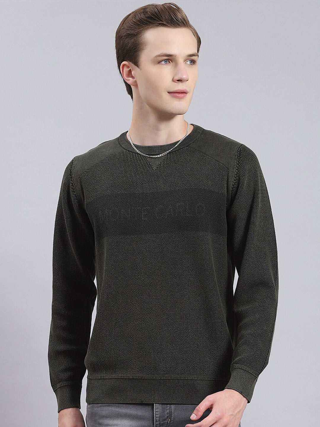 

Monte Carlo Typography Printed Cotton Pullover, Green