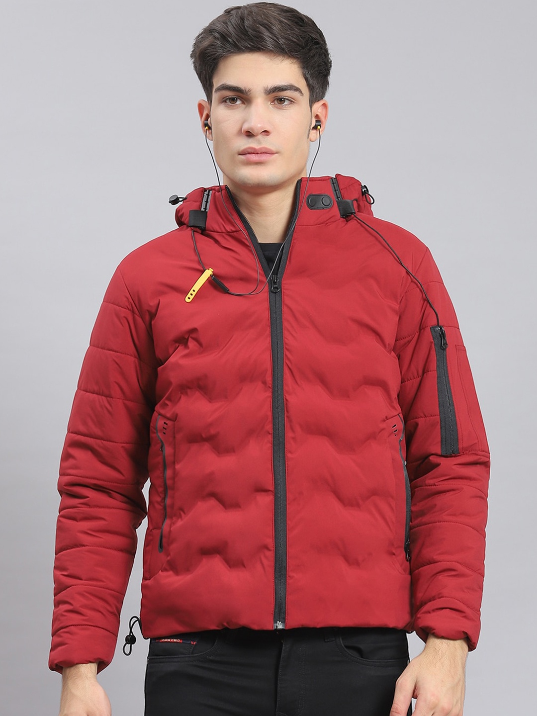 

Monte Carlo Hooded Lightweight Puffer Jacket, Maroon