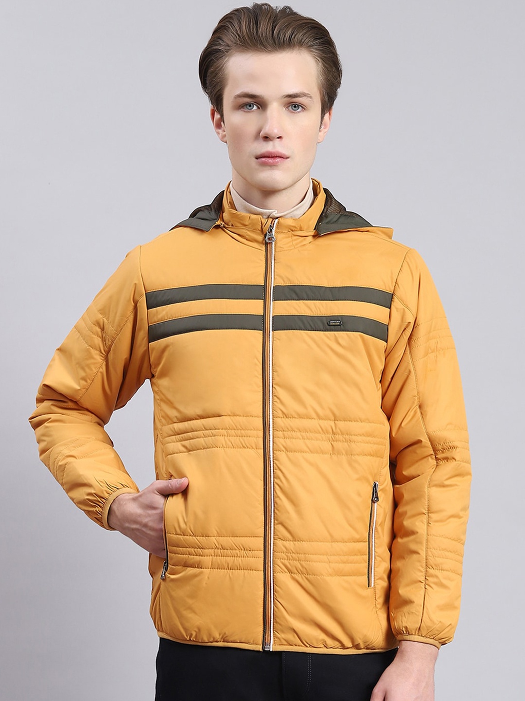 

Monte Carlo Colourblocked Lightweight Padded Jacket, Mustard