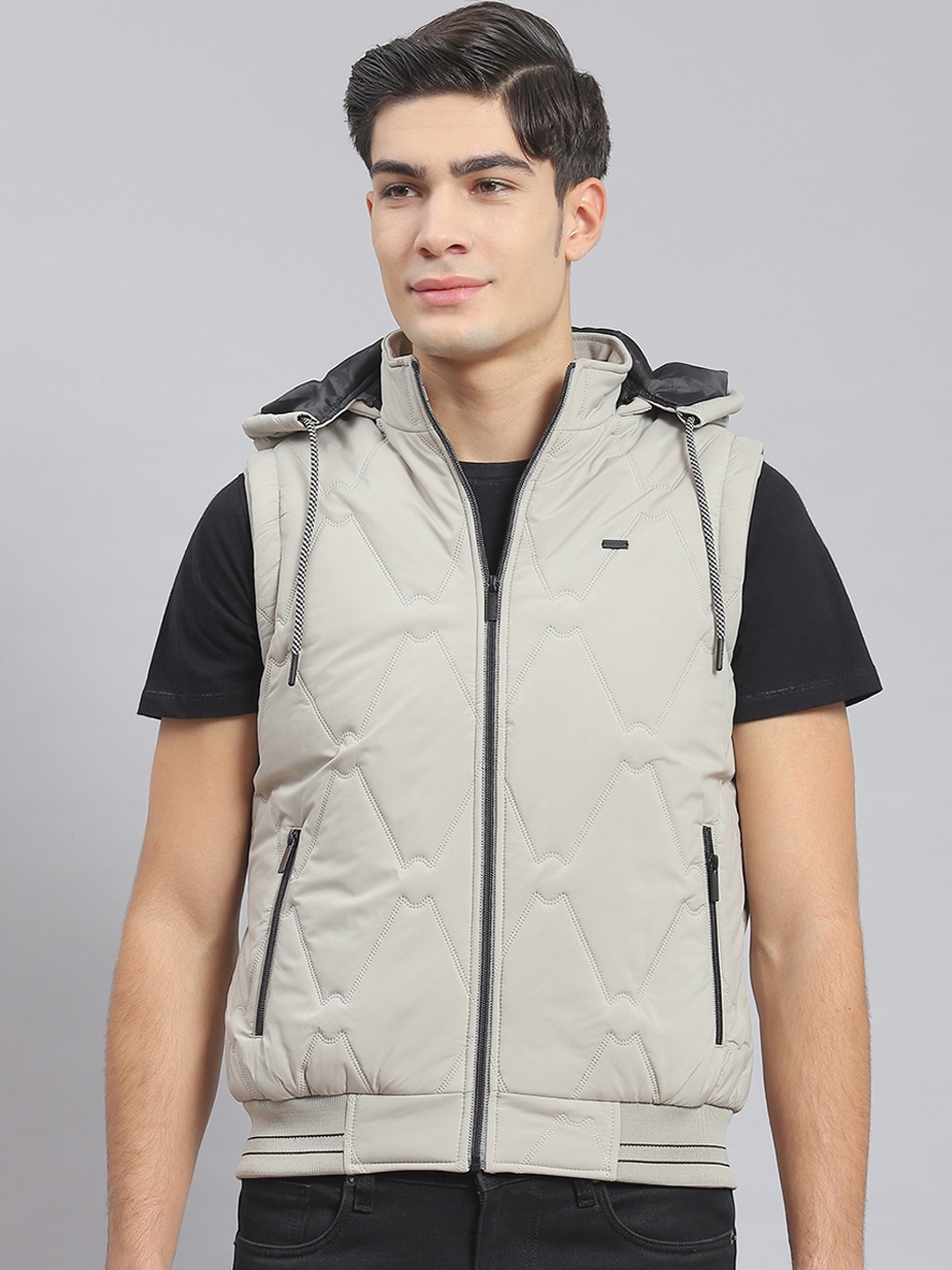 

Monte Carlo Lightweight Hooded Quilted Jacket, Beige