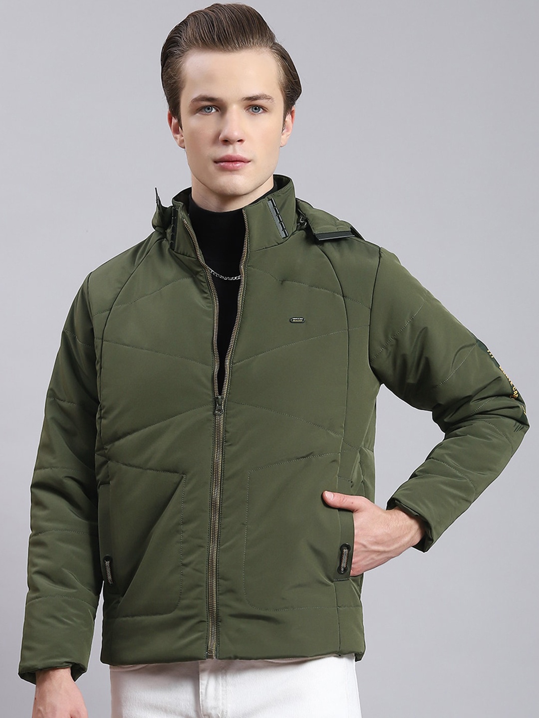 

Monte Carlo Lightweight Long Sleeves Hood Padded Jacket, Olive