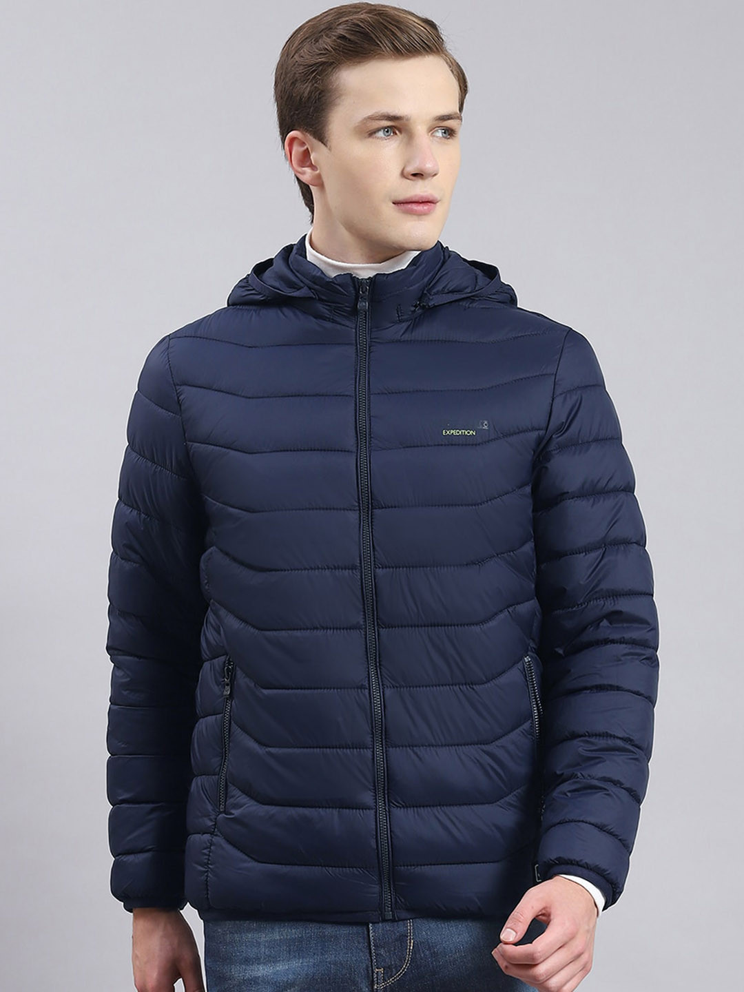 

Monte Carlo Lightweight Long Sleeves Hood Puffer Jacket, Navy blue