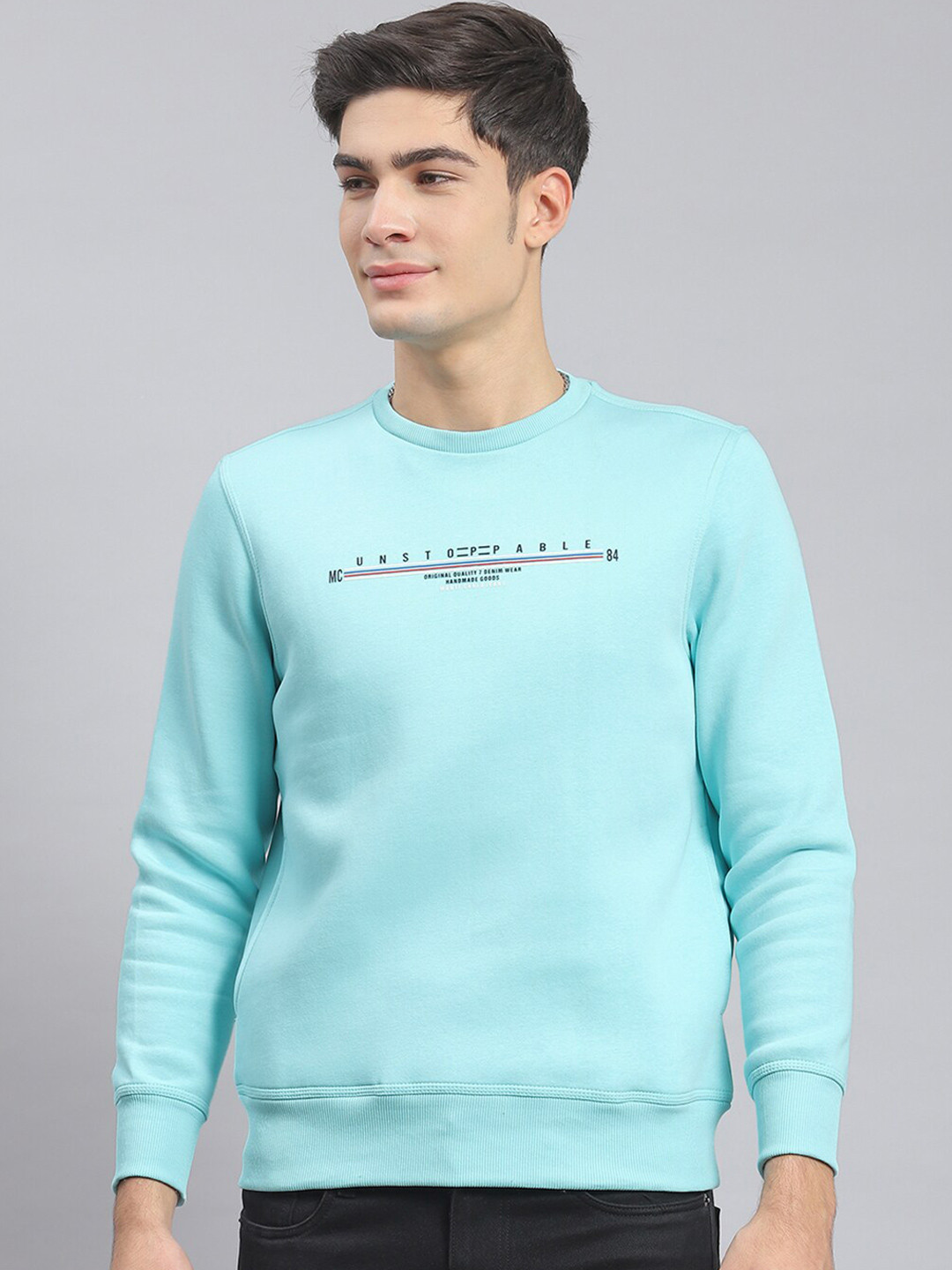

Monte Carlo Typography Printed Pullover Sweatshirt, Blue