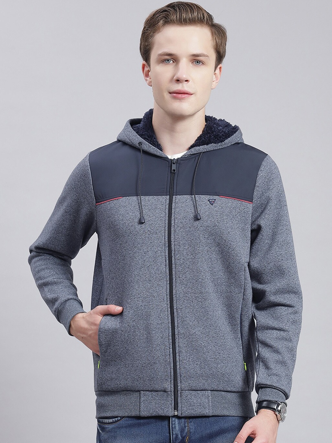 

Monte Carlo Hooded Cotton Sweatshirt, Grey