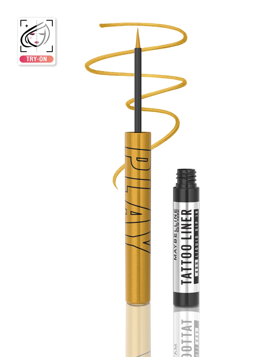 

Maybelline New York Tattoo Play Longwear Waterproof Liquid Eyeliner 2.1ml - Drop, Gold