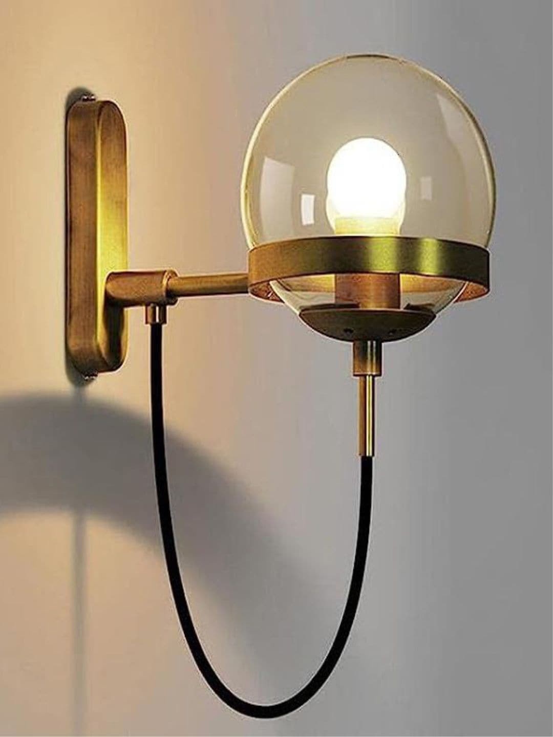 

The Art House Golden Outdoor Lantern Wall Lamp, Gold