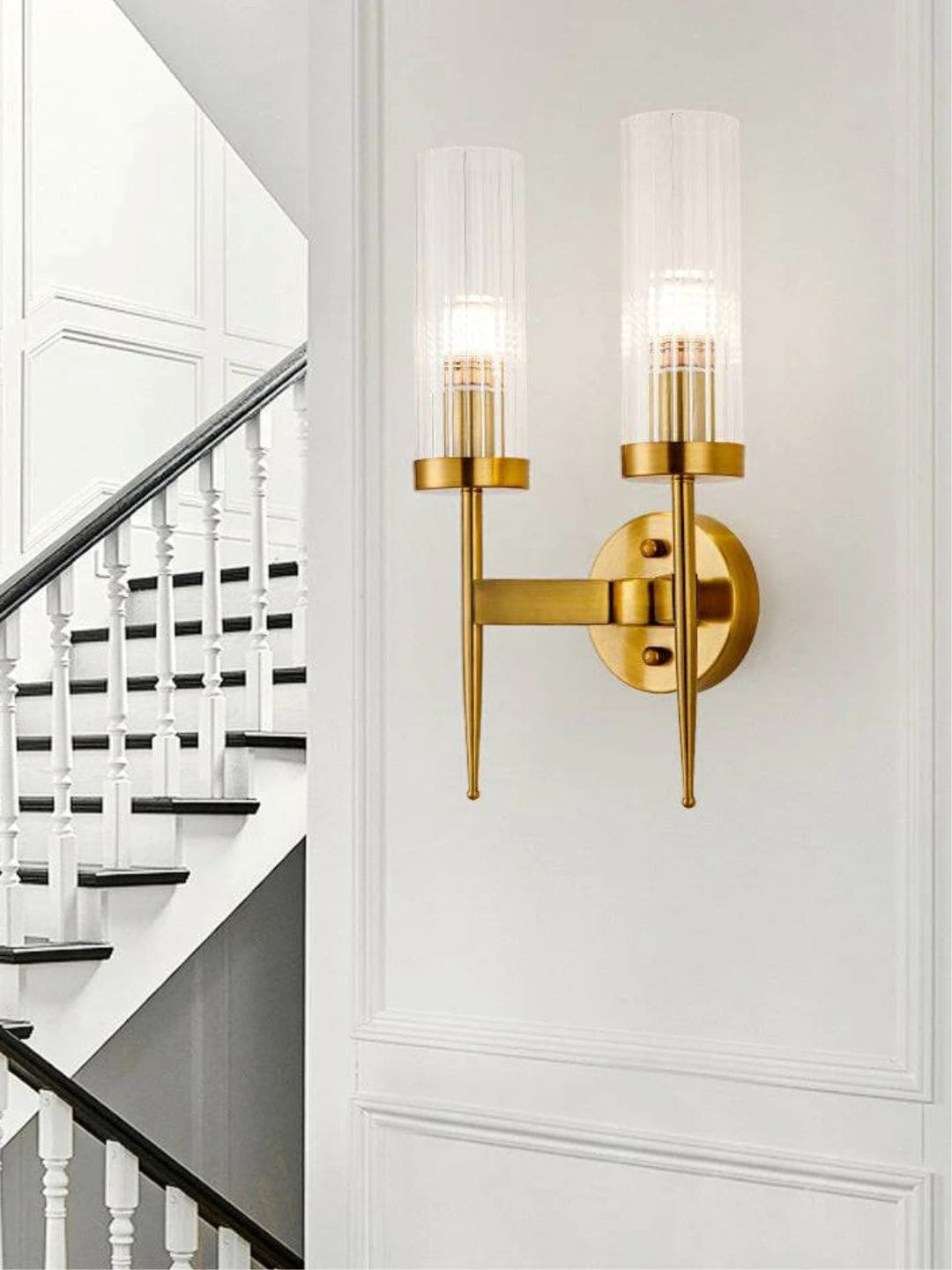 

The Art House Yellow & White Long Glass Wall Lamp