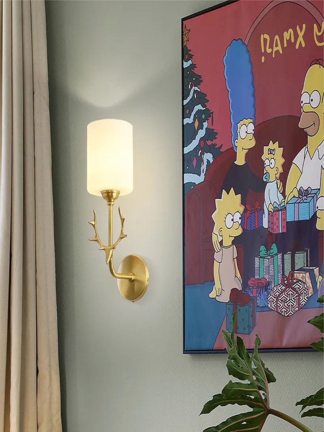 

The Art House Yellow & White Vintage Hallway Wall Lamp