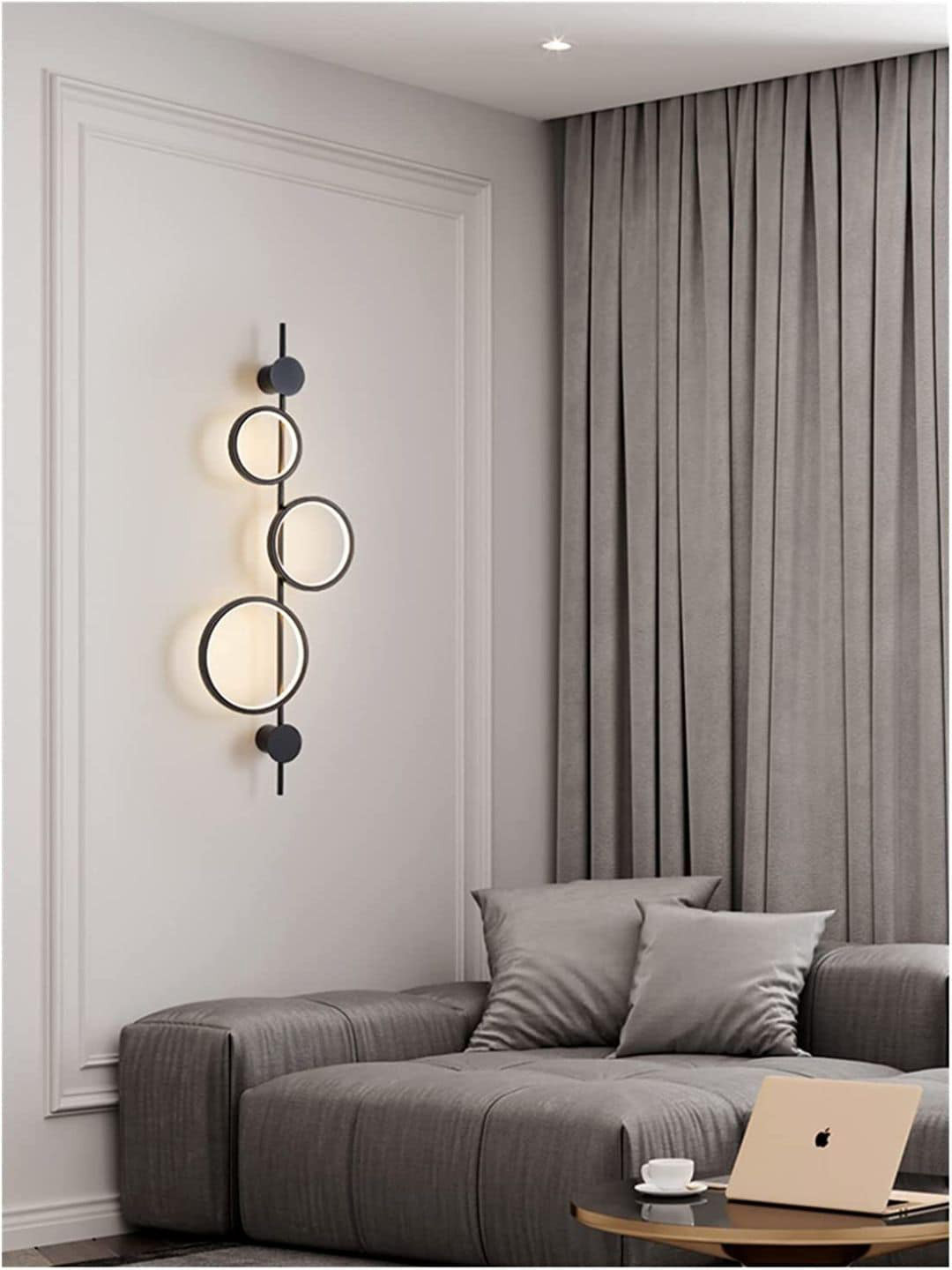 

The Art House Black Circle Shaped Fancy Wall Lamp