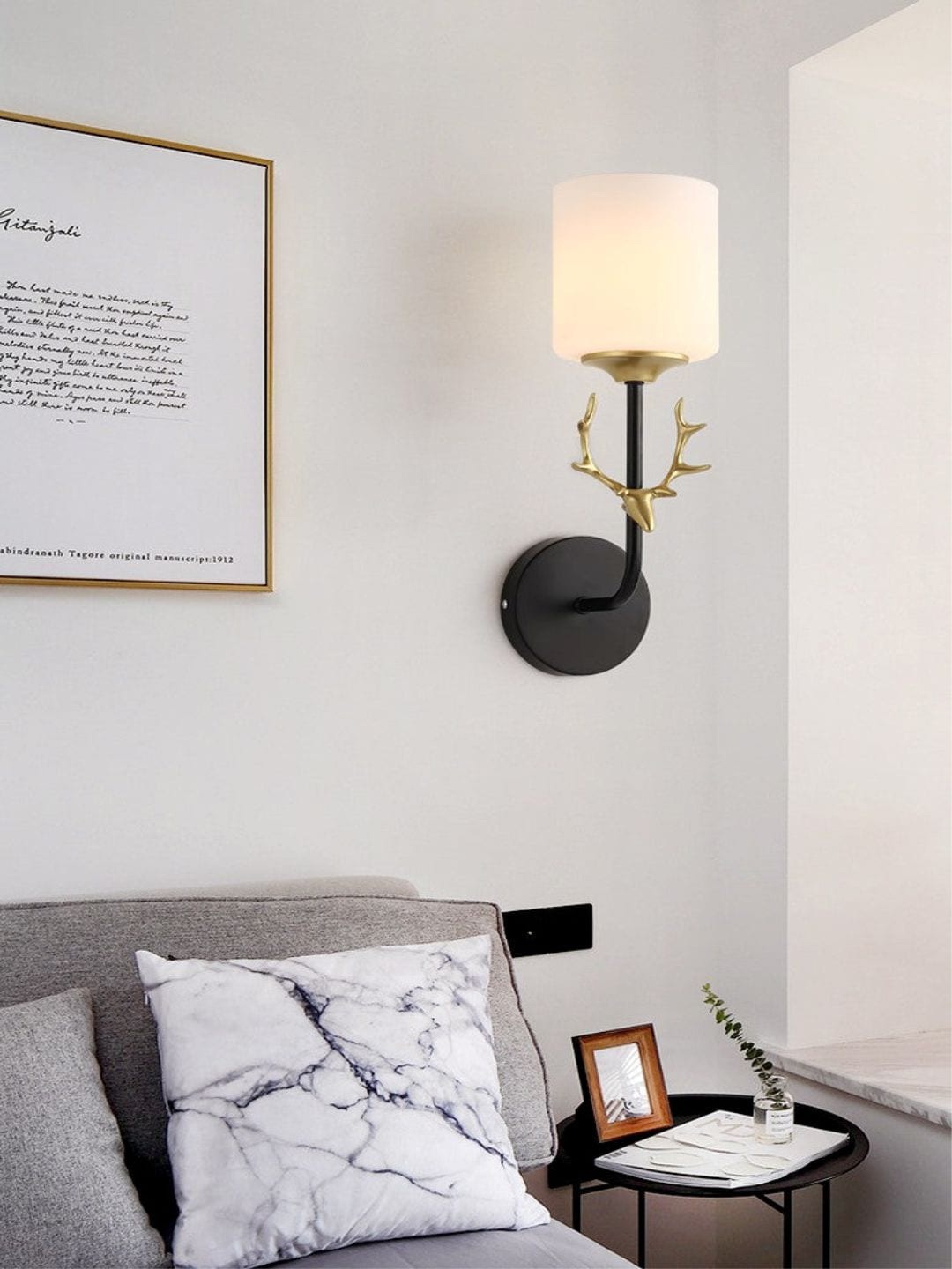 

The Art House Black & Yellow Vintage Hallway Design Wall Lamp