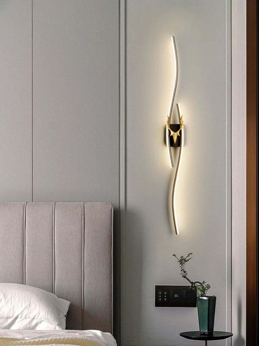 

The Art House Gold Toned & Black Long Deer LED Wall Lamp