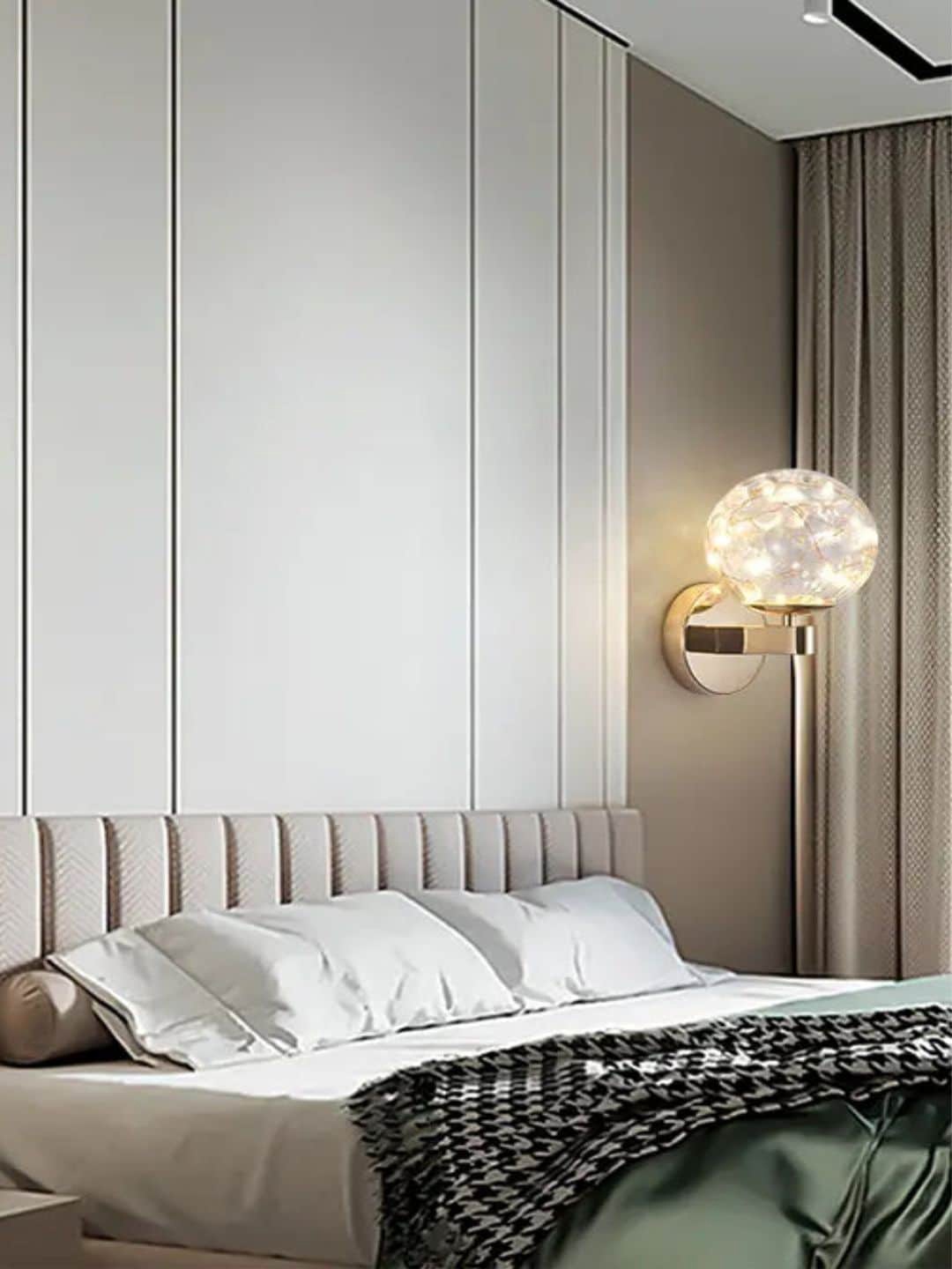 

The Art House Gold toned Light Spot Spherical Wall Lamp, Yellow