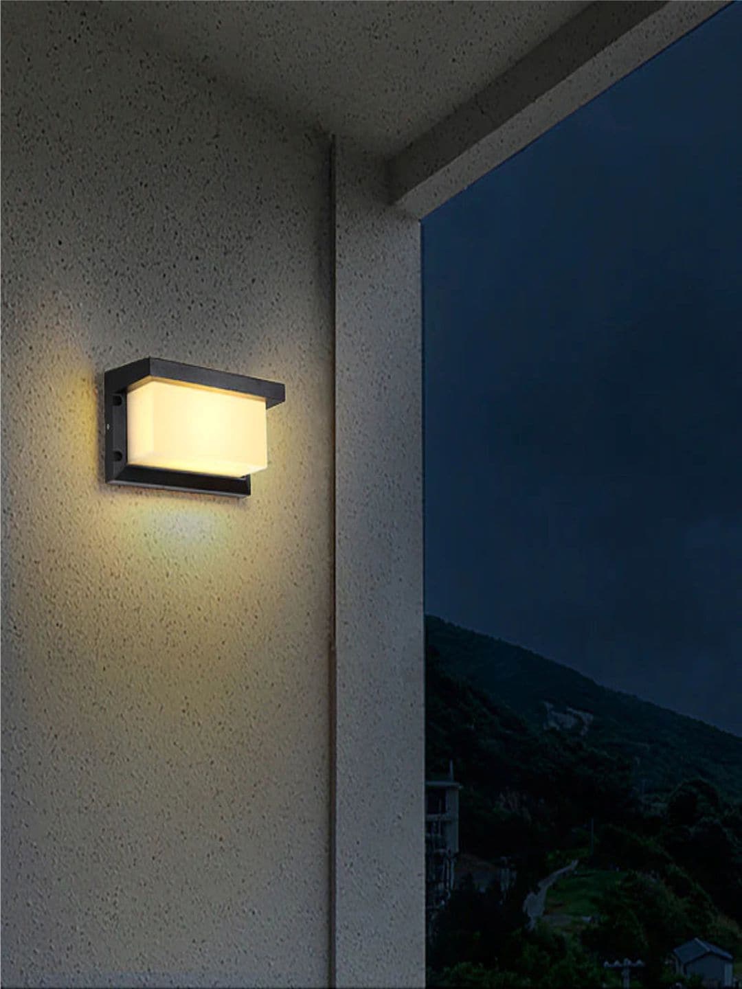 

The Art House Black Outdoor Waterproof Acrylic Rectangular Wall Lamp