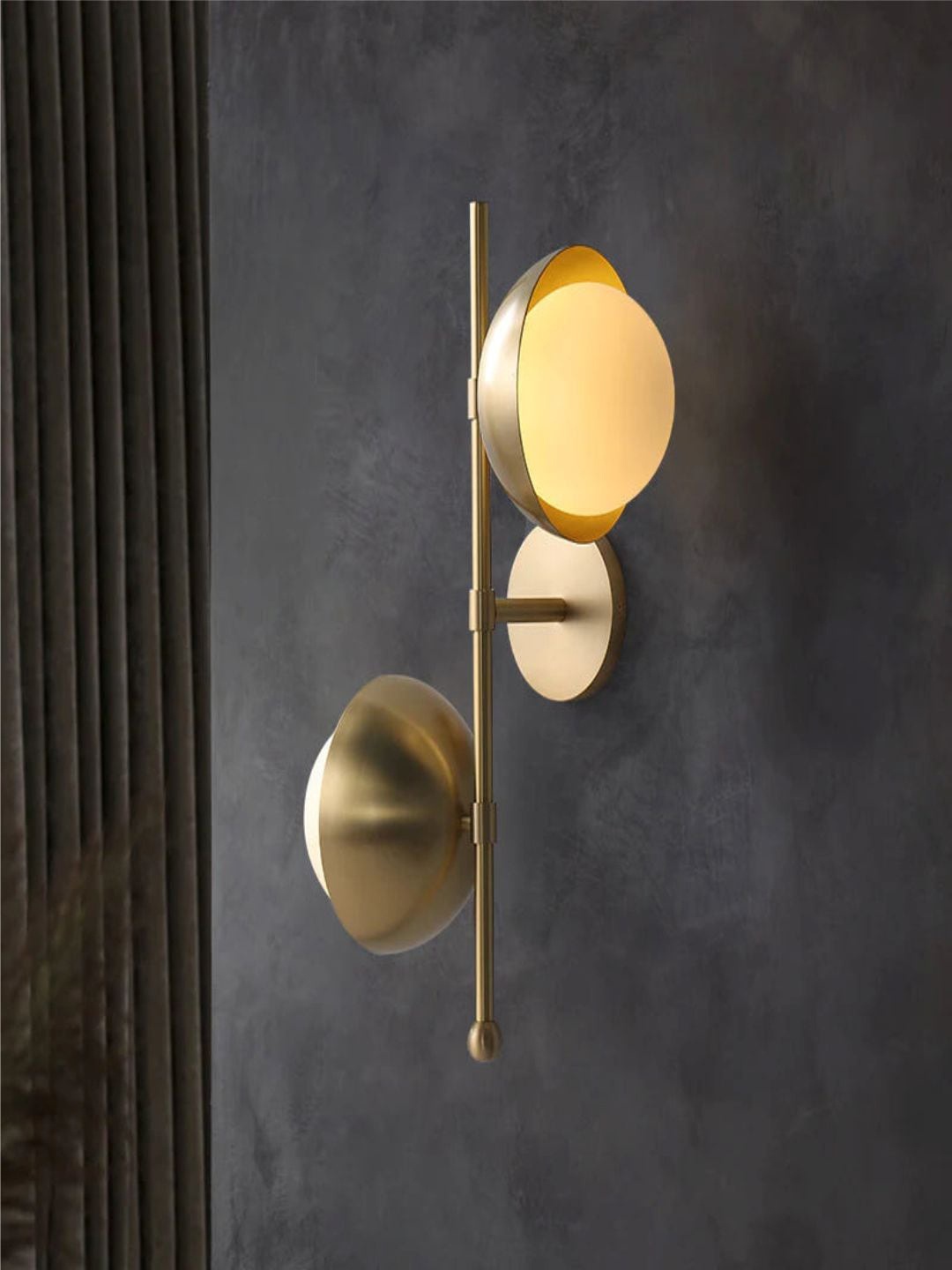 

The Art House Gold Toned Matt Antique Designer Wall Lamp With Glass Diffuser