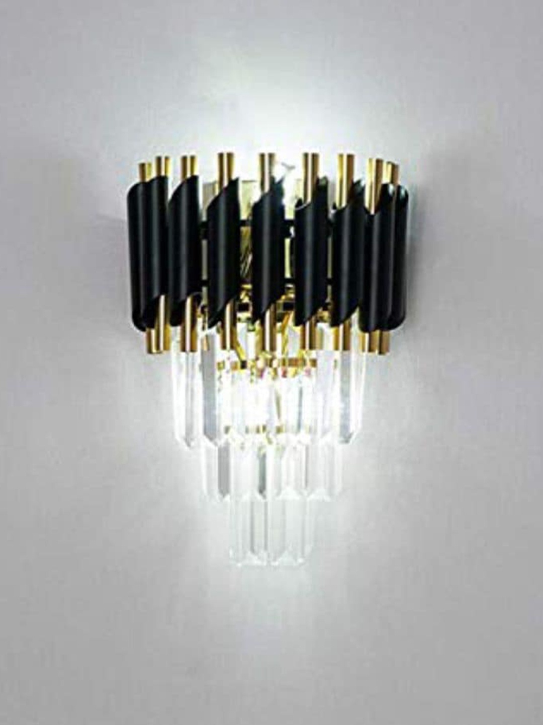 

The Art House Gold Toned & Black Abstract Shaped Metal LED Wall Lamp